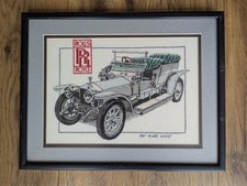 Heritage Stitchcraft Cross Stitch Kit 1907 Rolls Royce Silver Ghost Framed