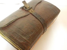 Large vintage leather cast / fly wallet   - complete with flies/casts.