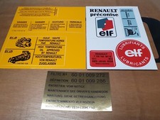 RENAULT 5 GT TURBO ENGINE BAY STICKER SET DECAL SUPER CINQ 5
