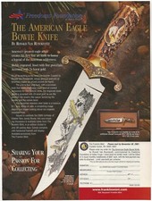 Vintage Print Ad Franklin Mint - The American Eagle Bowie Knife - Nov 2001