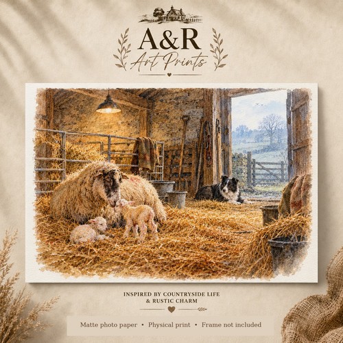 Lambing barn sheep lambs - barn,