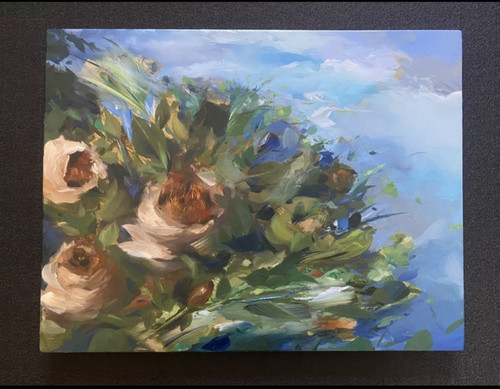 Original oil painting wood - on,