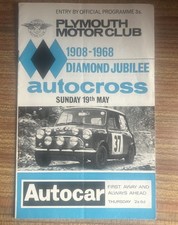 Plymouth Motor Club Autocross Programme. 19th May 1968. Motor Sport. Mini 