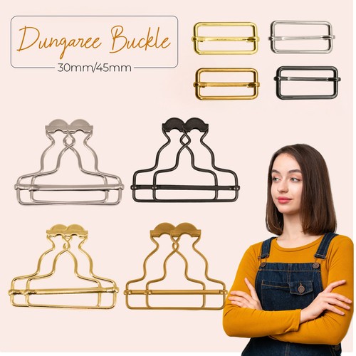 40mm metal dungaree buckles - dungaree,