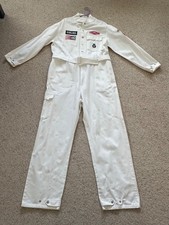 Goodwood Revival GRRC White Cotton Overalls Size XL with Sewn On Cloth Badges