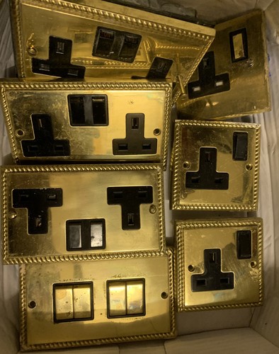 Georgian brass single double - brass, single/