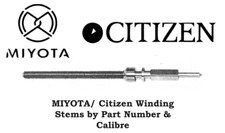 1x MIYOTA/Citizen Winding Stem by Part Number & Calibre [Drop-Down List]