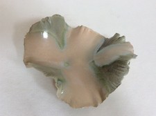 MARY ROGERS STYLE ORGANIC STUDIO POTTERY ORGANIC DESIGN BOWL. SIGNED.