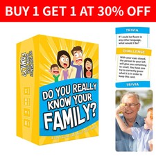 Do You Really Know You Family? Card Game Board Game Party Family Game