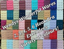 COLOUR BRA EXTENDER etc 2 3 4 5 6 Hook-On/No-Sew **Largest Selection of Shades**