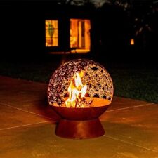 Smart Garden Damasque Fire Globe 51cm x 46cm With Fuel Grate Garden Fire Pit