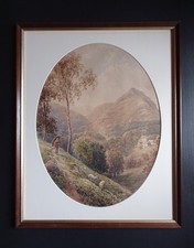 Original Victorian watercolour painting signed G Alexander 1886 Easedale Cumbria