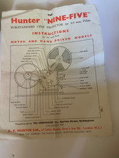 Hunter 'Nine-Five' sub-standard cine projector for 9.5mm films &2 unknown reels