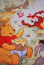 Vintage Winnie The Pooh Single Duvet Cover Set Tigger Eeyore Piglet Pooh Vgc