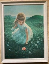 Stephen Pearson 'Poppy' Vintage MCM Print On Board Framed H26” W20” Rare