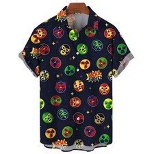 Mens Button Down Shirts Lucha