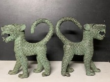 Pair of Benin Style Bronze