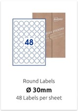 5 X Sheets Of Avery Stickers