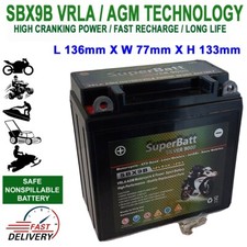 SBX9B YB9-B 12V 9AH 120A AGM