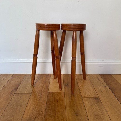 Vintage wooden utility stools - vintage,