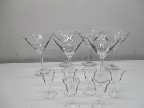 Clear glass stemmed martini - clear,