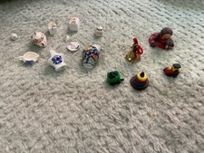 Bundle of Vintage Dolls House Miniature Accessories And Toys Inc Real Pottery