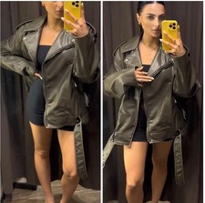 ZARA FAUX LEATHER OVERSIZED