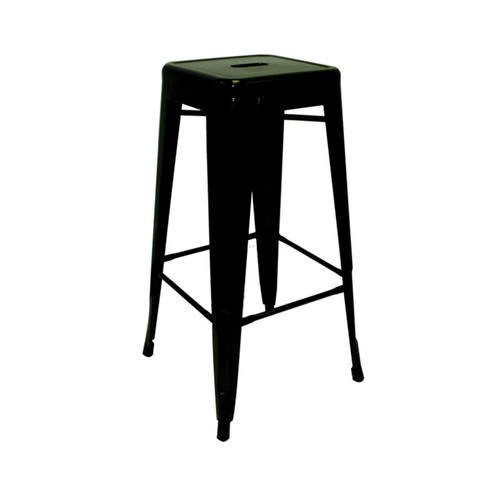 Tolix style stool black 2 - stool,