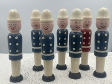 Seven Vintage French Wooden