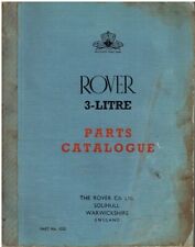 ROVER P5 3-LITRE Mk1 SALOON (1958-60) ORIGINAL FACTORY PARTS CATALOGUE