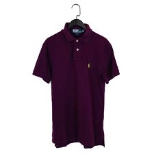 Polo Ralph Lauren Plum Purple Slim Fit Short Sleeve Pique Polo Top - Size M