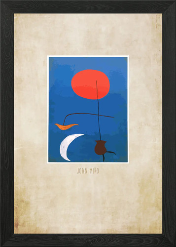 Travel with joan miro framed - travel,