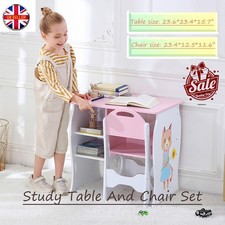 Wooden Kids Desk & Chair Set