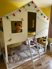 Kids dream Treehouse bunk bed - white - includes two mattresses