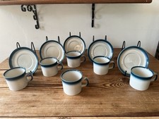 Wedgwood Pacific blue 5 Cup And Saucer Set , Gorgeous Set With Additional  Cup.