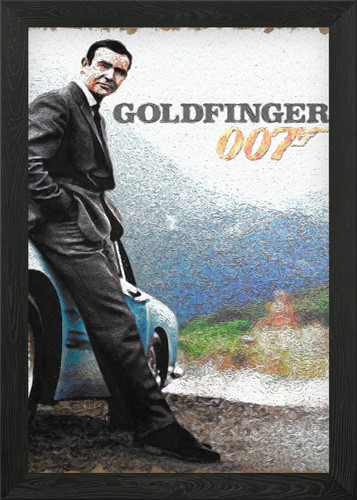 Goldfinger framed wall - wall, art
