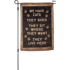 GARDEN FLAG~"We Have Cats They