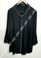 Ex M&S Silky Smooth Satin Nightshirt Button Up Nightie Ultimate Relax Sizes 6-22