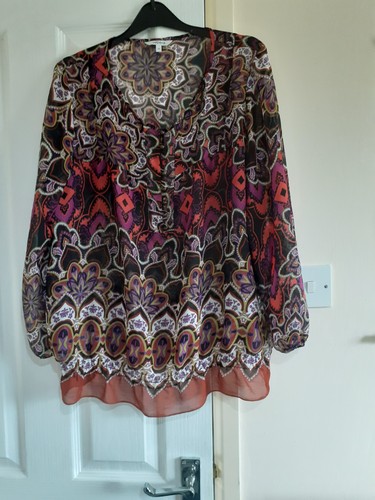 Papaya ladies mesh long sleeve - papaya,