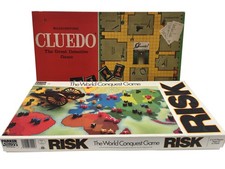 Vintage Lot; Waddingtons Cluedo & Parker Brothers Risk Board Games