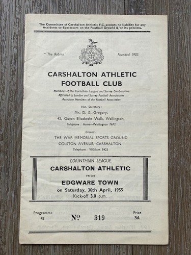 Carshalton athletic edgware - carshalton, v