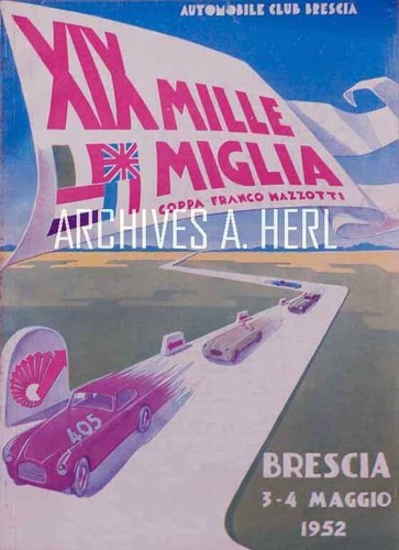 1952 mille miglia automobile - mille,