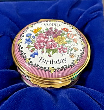 HALCYON DAYS HAPPY BIRTHDAY ENAMEL BOX