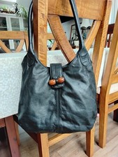 Boho Clarks Black Leather