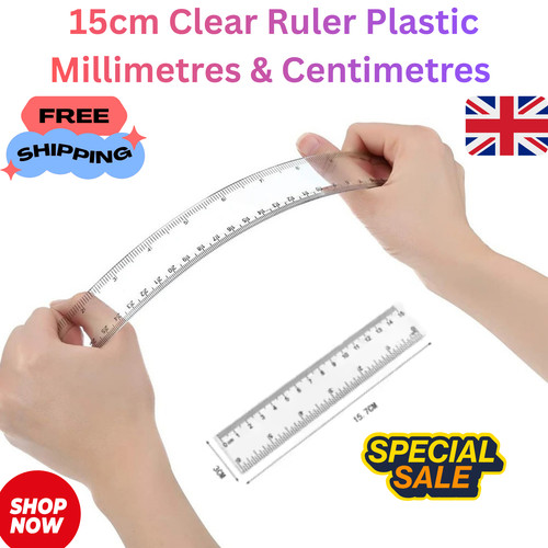 15cm clear plastic - clear,