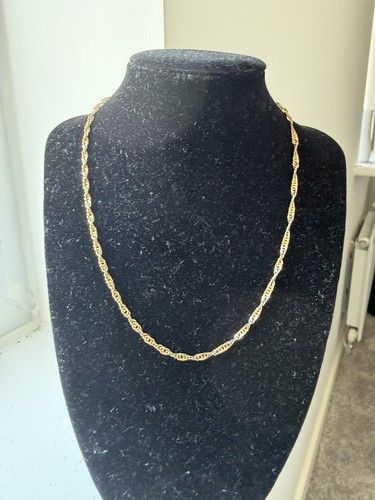 9ct gold twist - twist, necklace