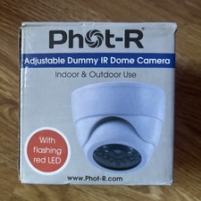 Dummy IR Dome Security Camera Indoor and Outdoor Use - Batteries Required Phot-R