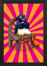 Angry Pingu Framed Wall Art