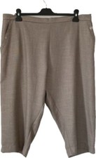 Saloos Dark Beige High Rise Elasticated Waist Cropped Trousers Plus Size 20