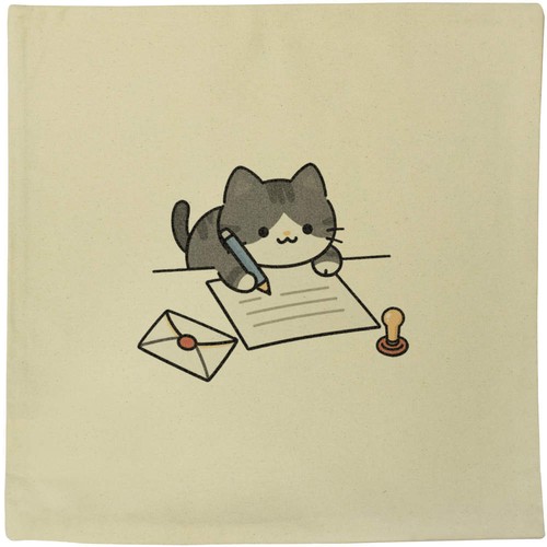 Cat writing letter canvas - 'cat,